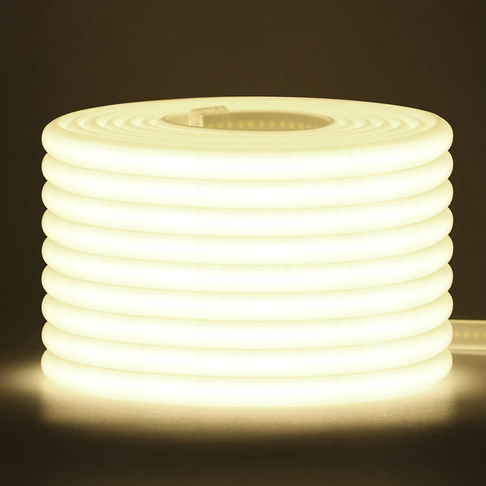 220V COB LED Neon Strip Light Switch ON/OFF EU Plug