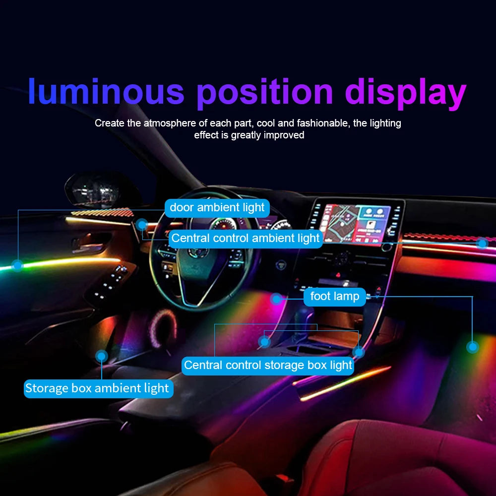 RGB Symphony Car Atmosphere Interior LED Acrylic Guide