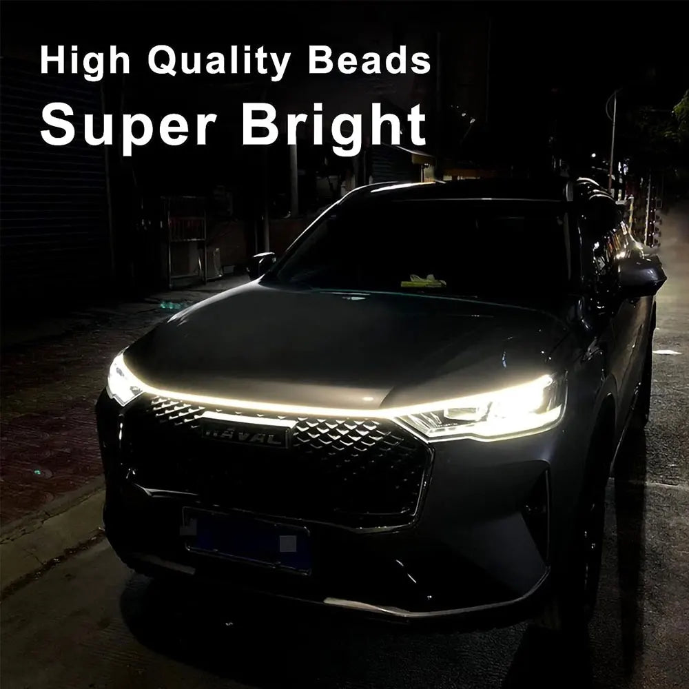 12V Scan Starting Led Car Hood Light Strip Decorative Strips Car