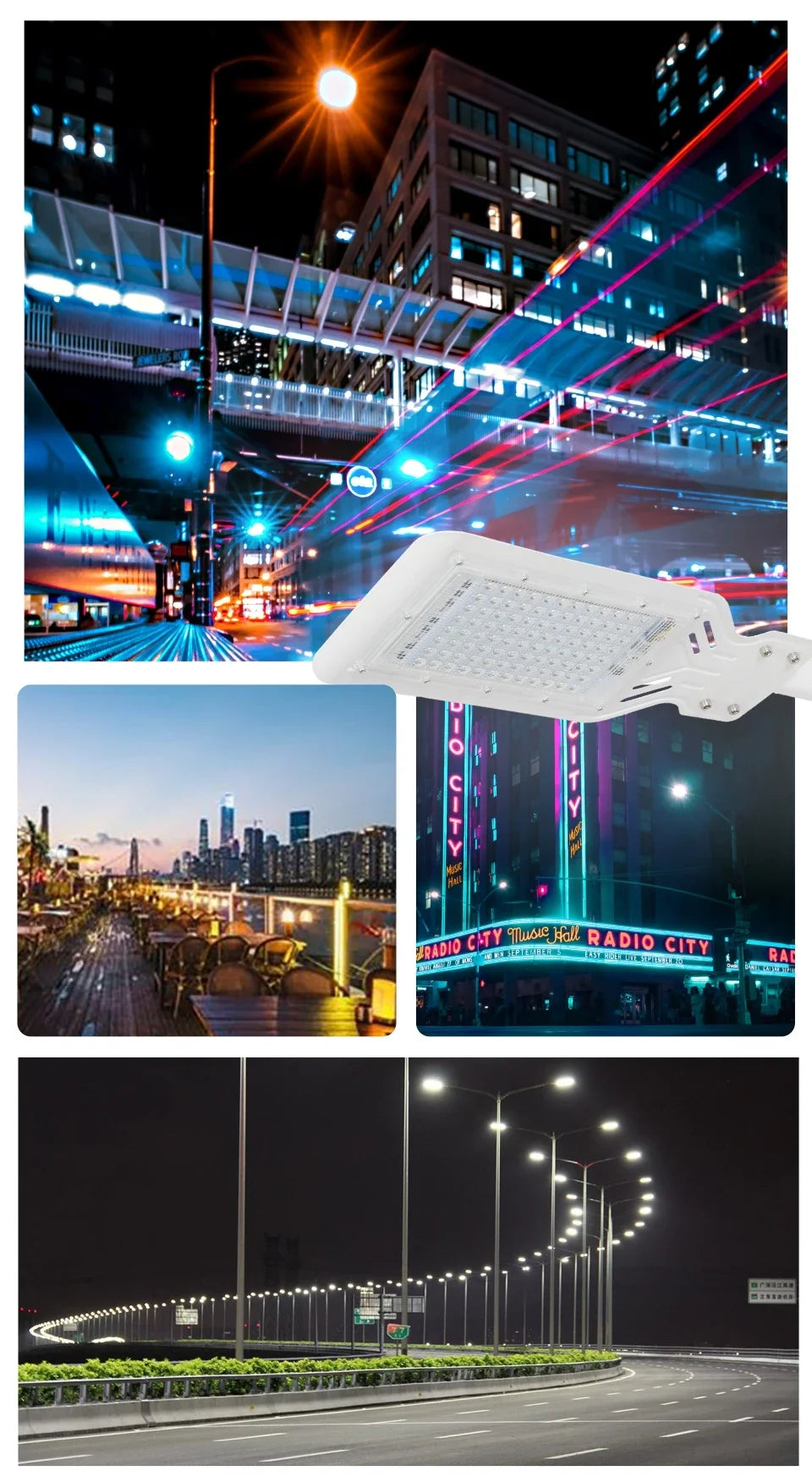 100W LED Street Light 110V 220V High Quality Outdoor Garden