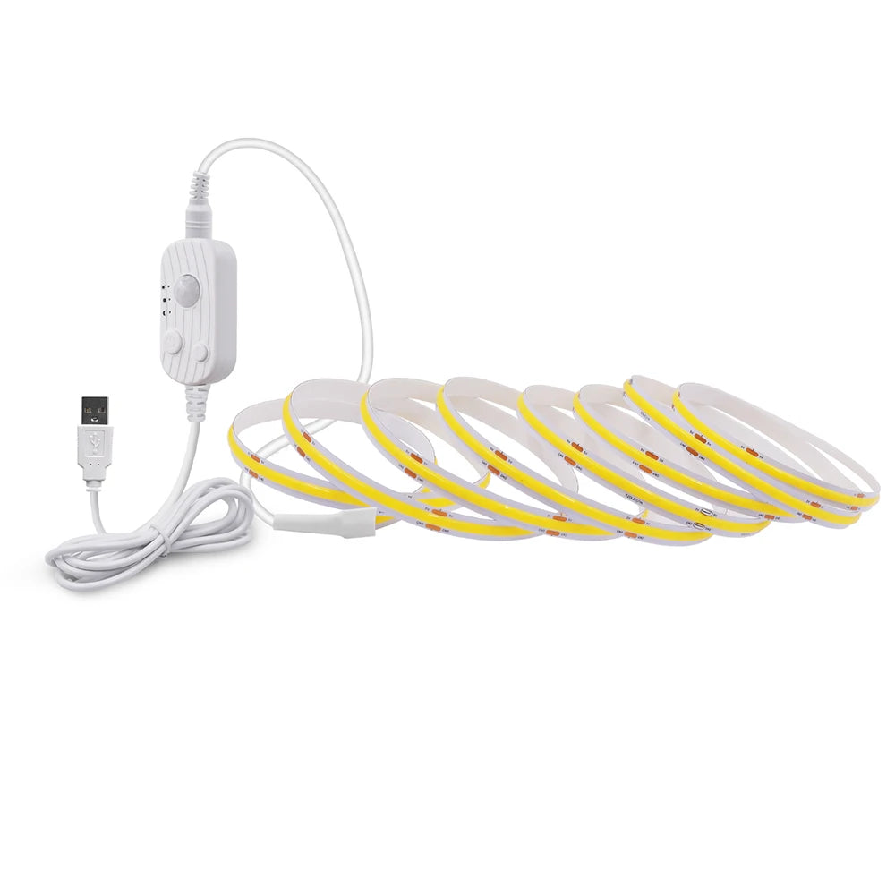 5V 3mm 5mm 8mm COB LED Strip Lights USB Motion Sensor