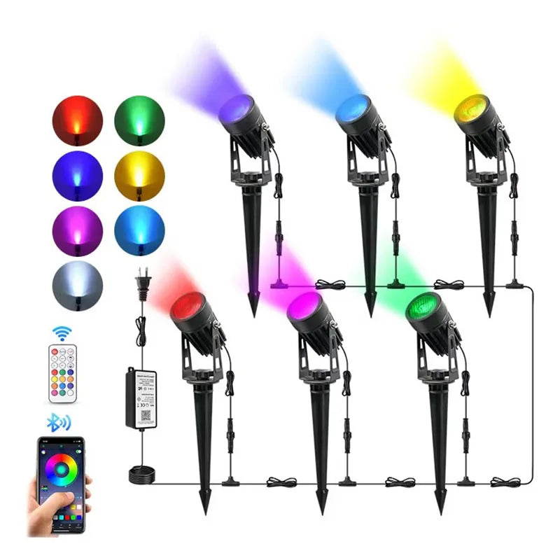 2/4/6/8PCS RGB Smart App LED Garden Lights