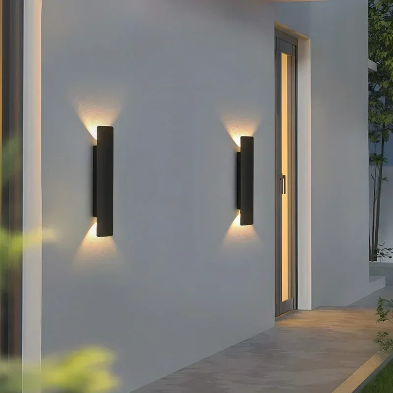 Outdoor Waterproof Wall Lamps Strip Aluminum Wall Lights