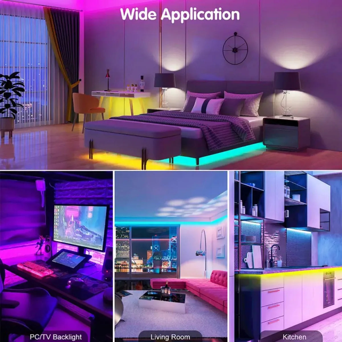 5V LED strip lamp RGB with USB 24 key Bluetooth remote control