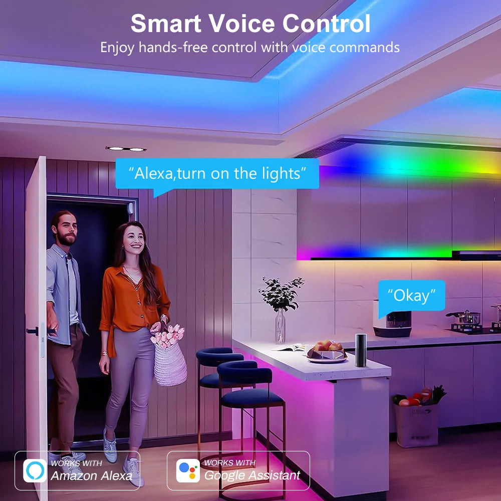 Tuya Wifi RGB-IC COB LED Strip Dream RGB Color Smart Life