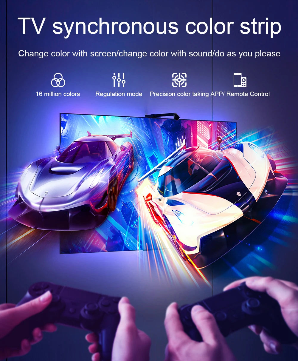 Immersion TV Backlights with Camera, Smart Ambient TV Strip Light