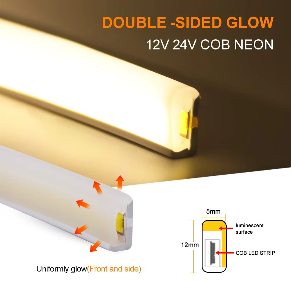 LED Strip Light Double Side Glow Flexible LED Neon Tape