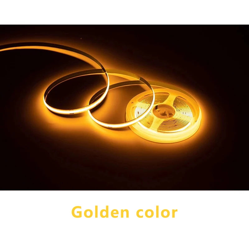 5/10m Super Bright FOB Single Color COB LED Strip Light Room Decor