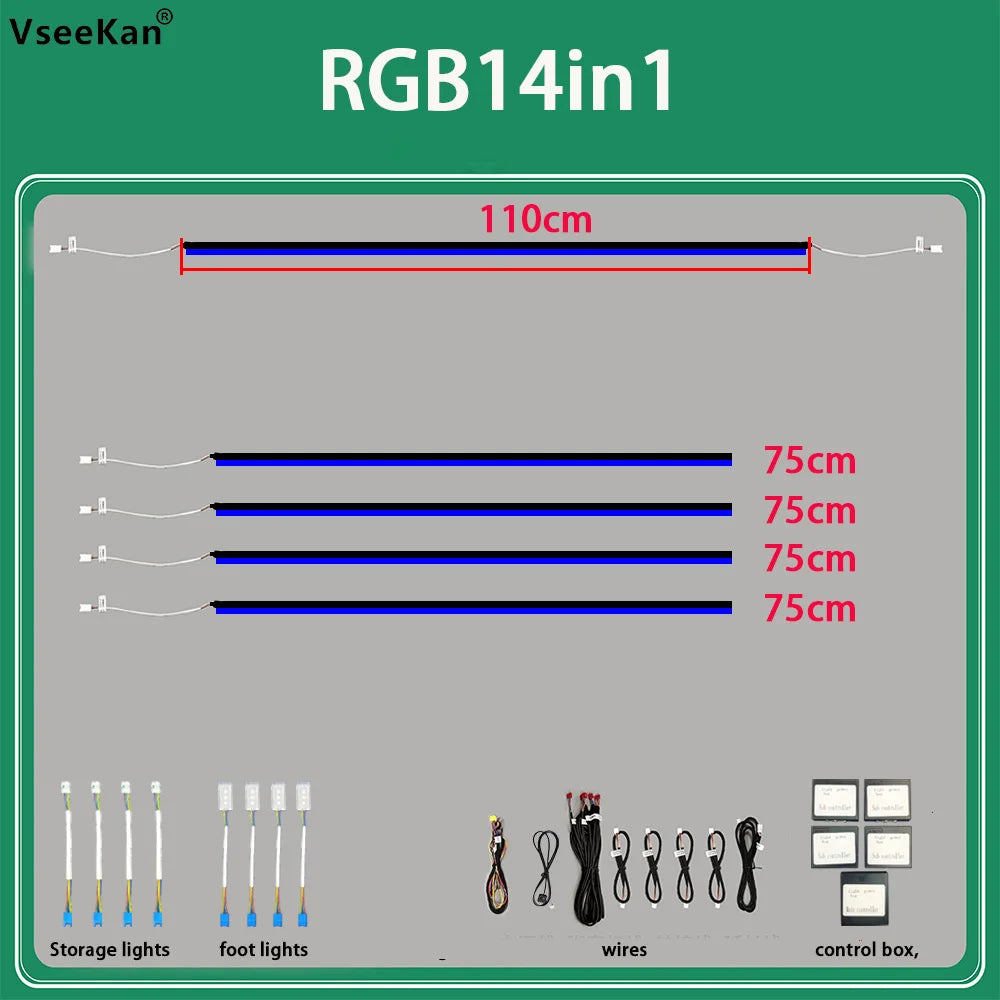 Car Ambient Light 24in1 22in1 18in1Dual Zone Symphony