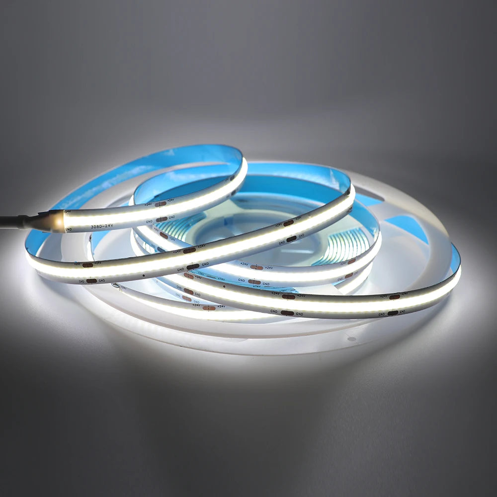 COB LED Strip 12V 24V High Density Flexible LED Light BaR