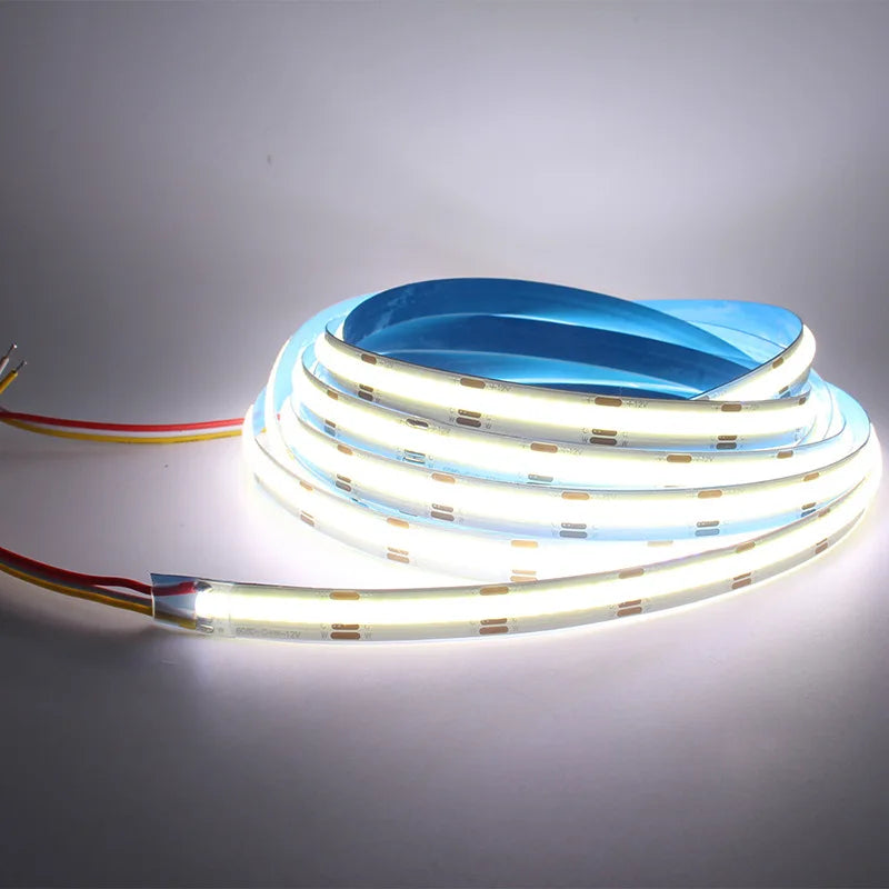DC CCT COB LED 12V 24V Strip Light RA90 Dimmable 2700K To 6500K