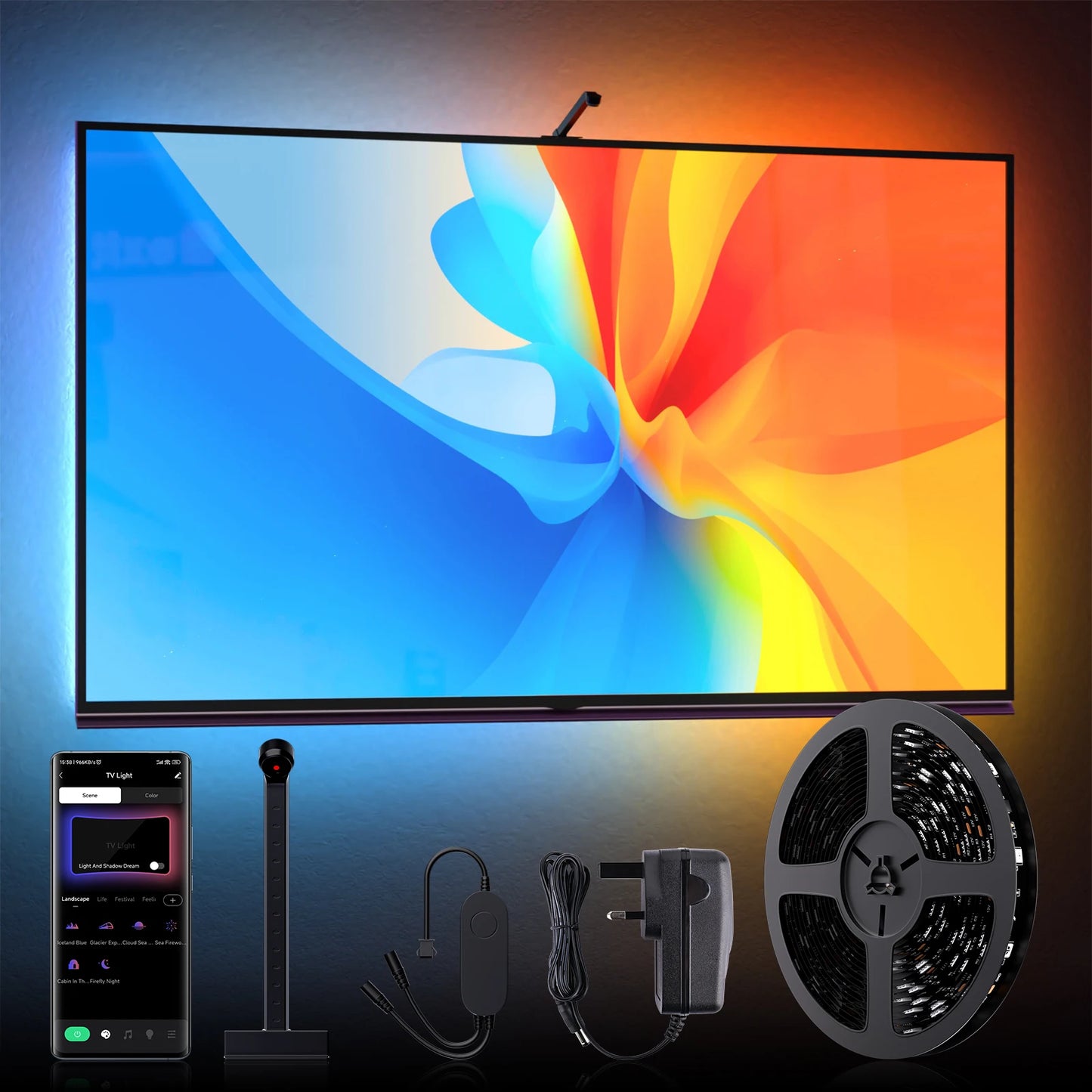 Immersion TV Backlights with Camera Smart Ambient TV Strip Light