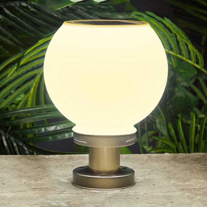 40CM LED Solar Column Head Light Courtyard Corner Light