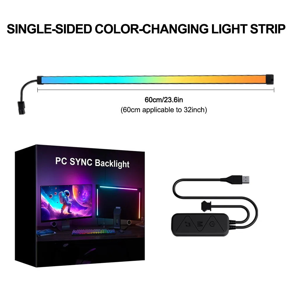 RGB Gaming Sync Light Strip Computer Monitor Light