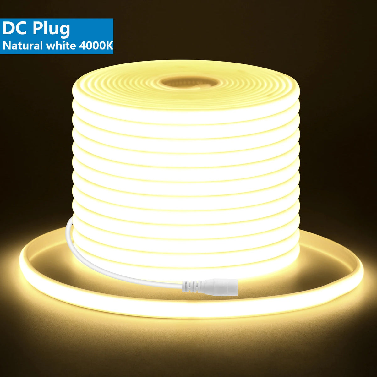 12V 24V COB LED Tape Flexible DC Plug/2Pin Wire Strip Light