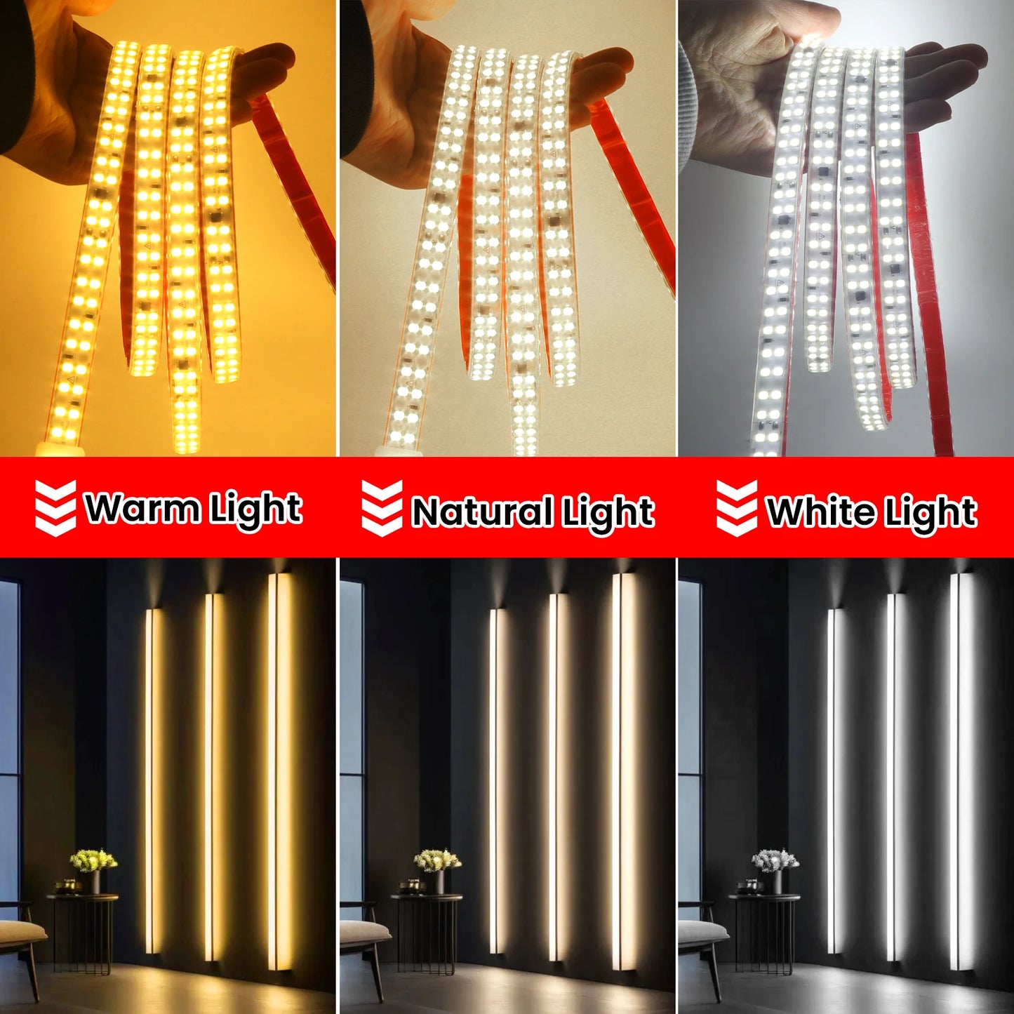 Strip Light IP67 Flexible Adhesive Tape Rope 2pin Wire Switch