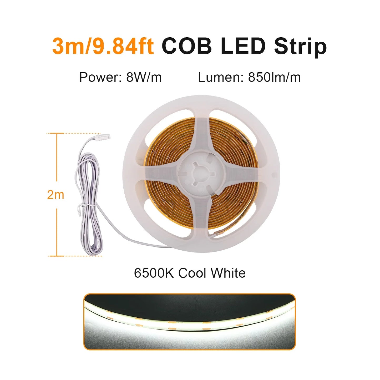 Under Cabinet COB LED Strip Light Collection Display