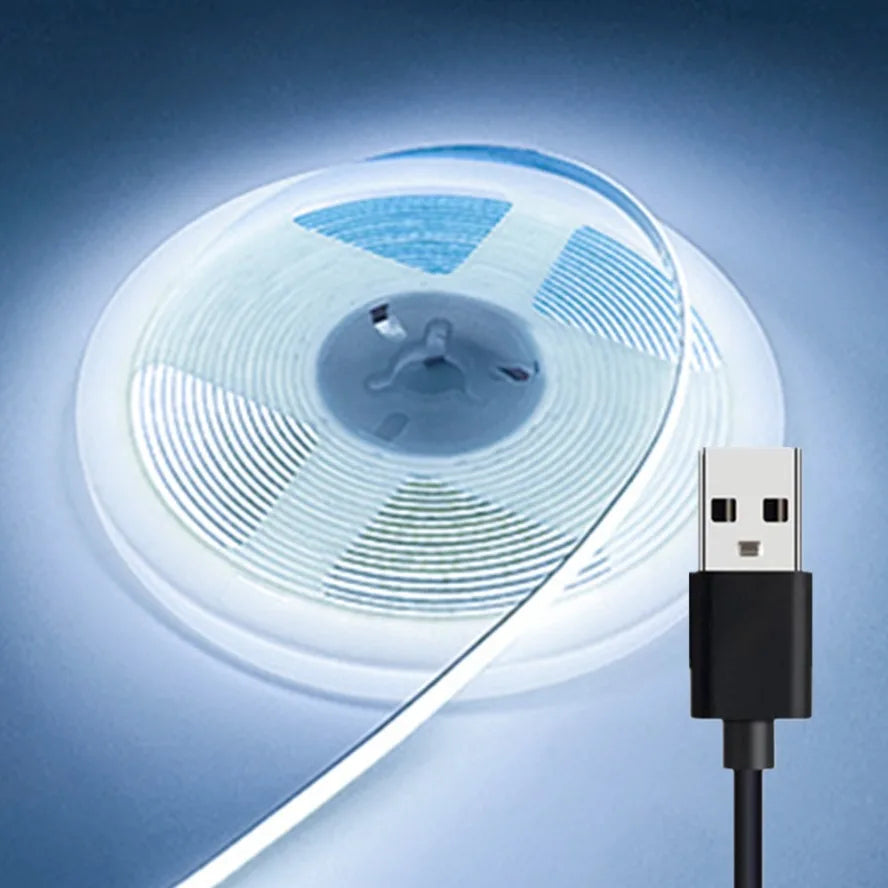 3mm/5mm/8mm DC5V High Density COB Light Strip
