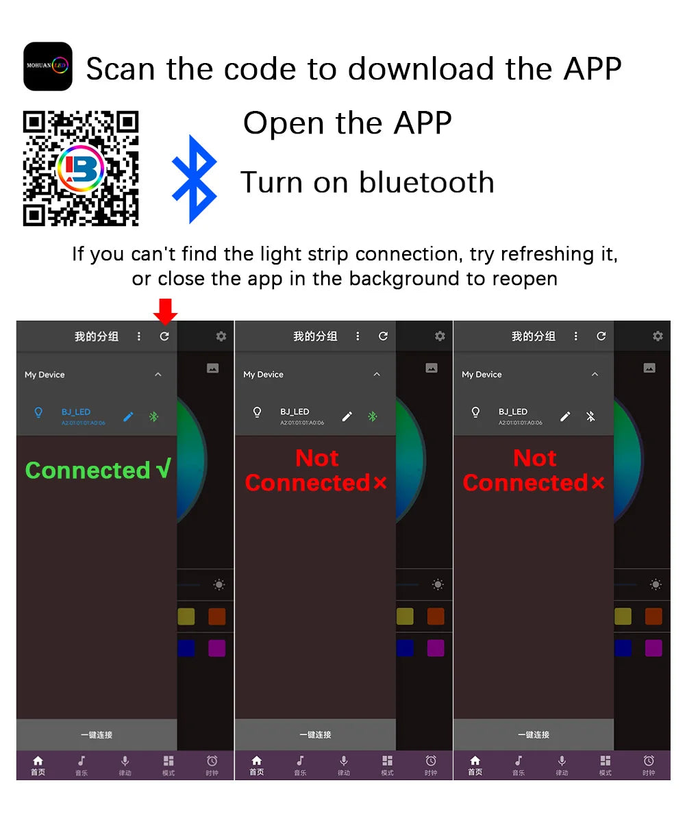 RGB 5050 Led Strip Lights Smart Home TV USB Wall Lamps