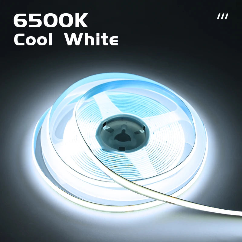 COB LED Strip Lights High Density Flexible LED Ribbon Tape