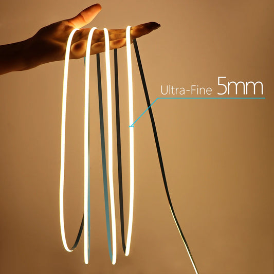 Ultra Bright FCOB COB LED Strip Lights 12V Flexible 5MM PCB