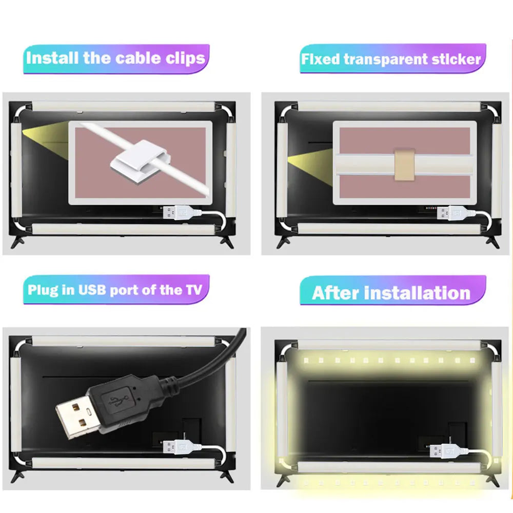 5V Usb Smart Tv Led Lights desktop light PC Tv Led Backlight