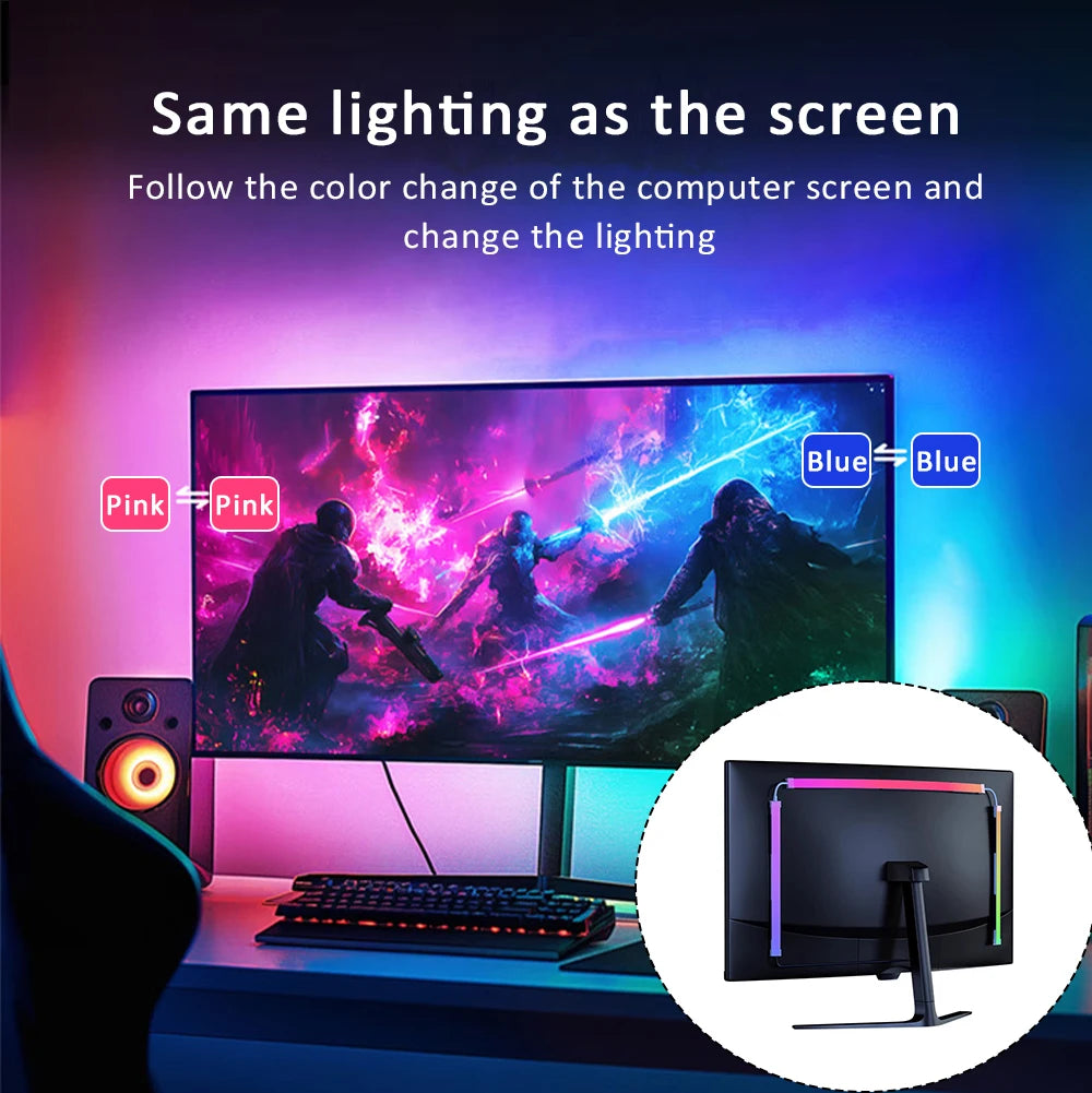 USB PC LED Strip Lights Computer Sync Light Strip Monitor