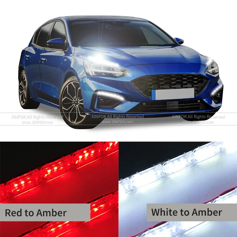 Bright Flexible DRL LED Strip Daylight Turn Signal Headlight
