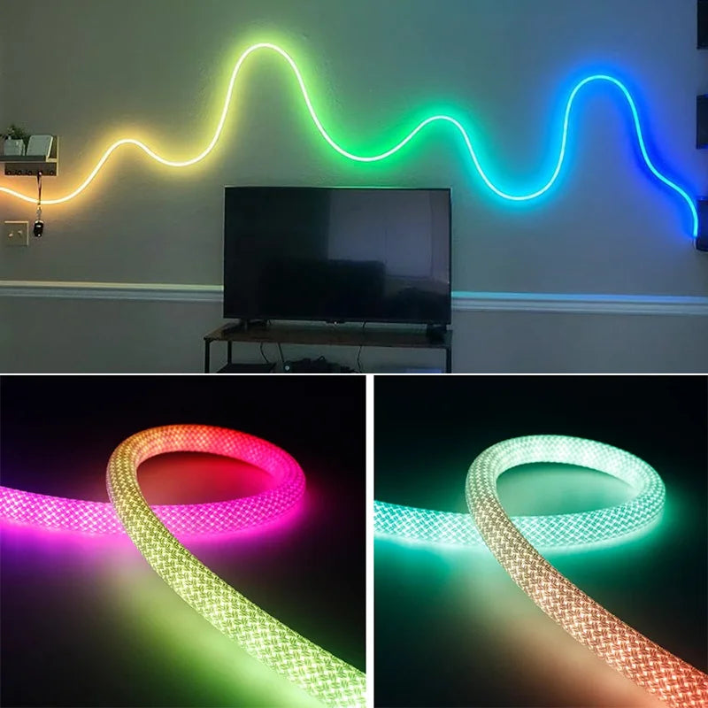 360 Degree Round Reticulate Neon LED Strip with Remote Control