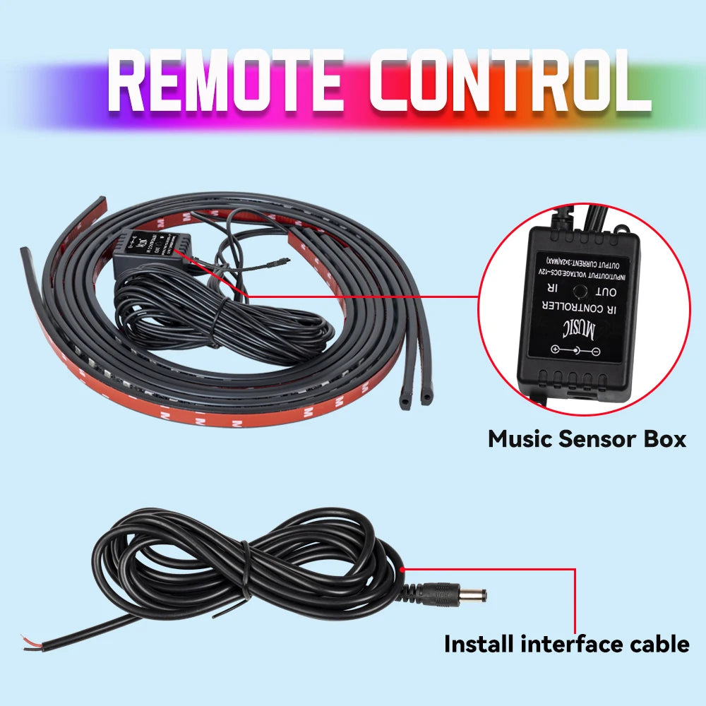 Car Charssis Flexible LED Strip Light LED Underbody APP Control