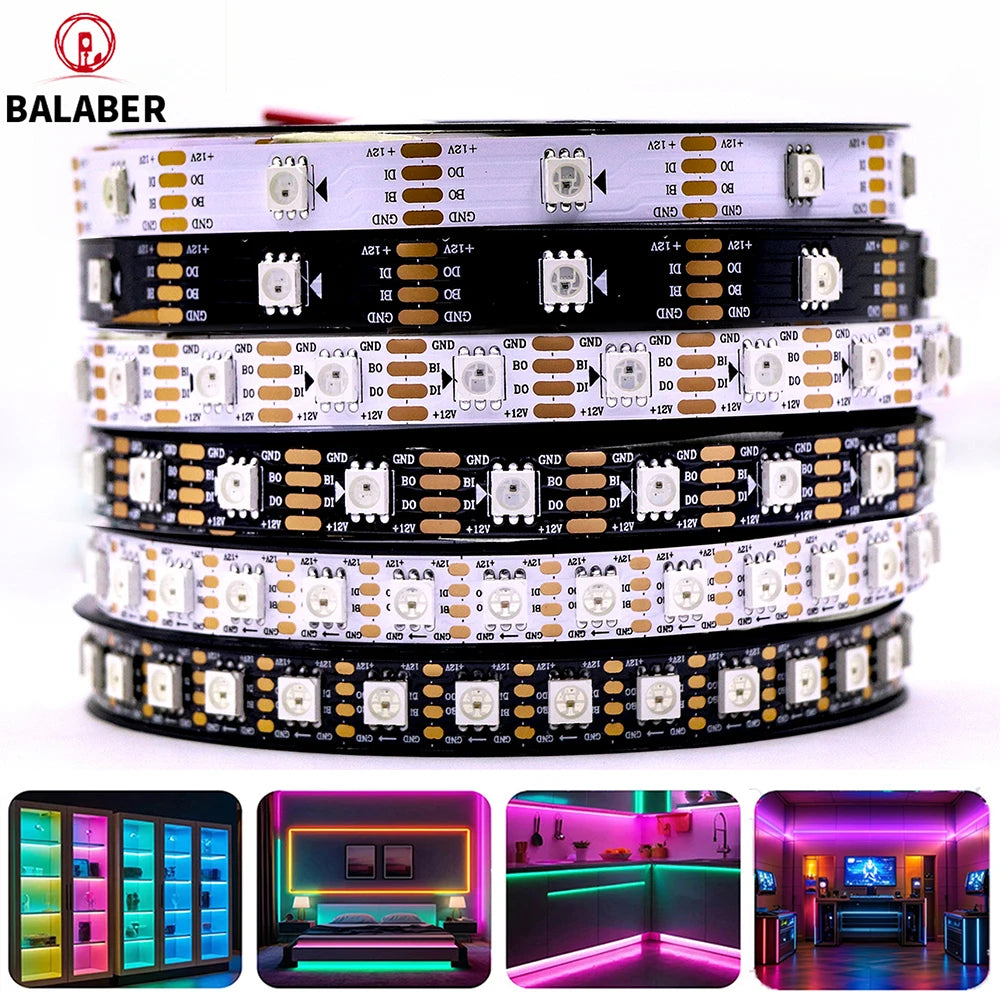 DC12V WS2815 1m-5m WS2813 WS2812B RGB LED Pixels