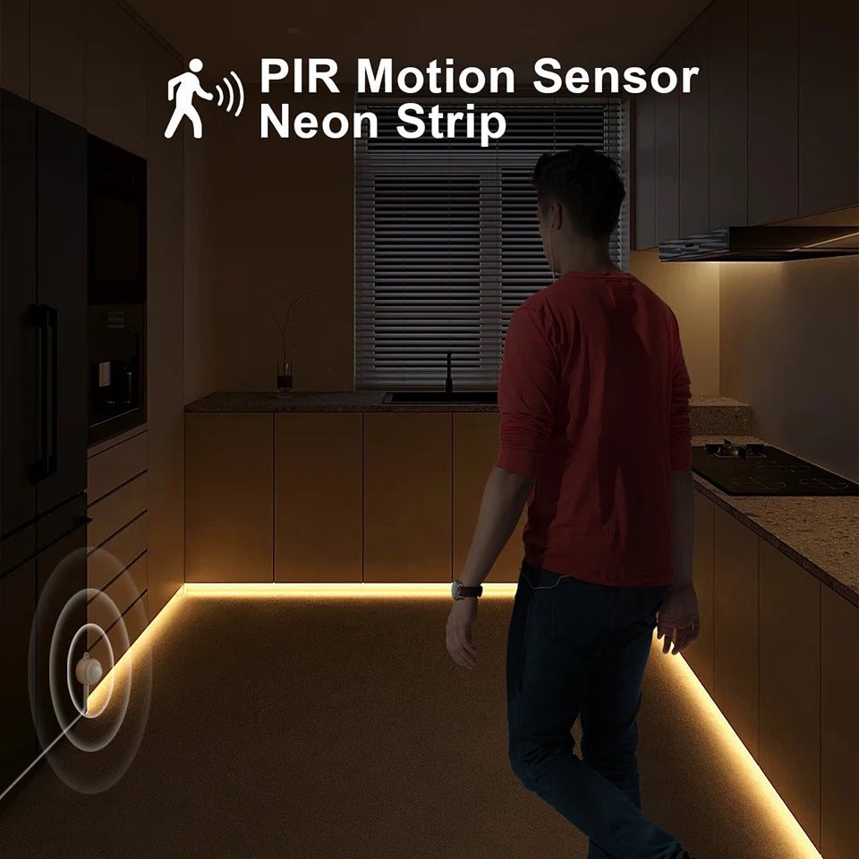 Smart PIR Motion Sensor USB 5V COB Neon Strip Light