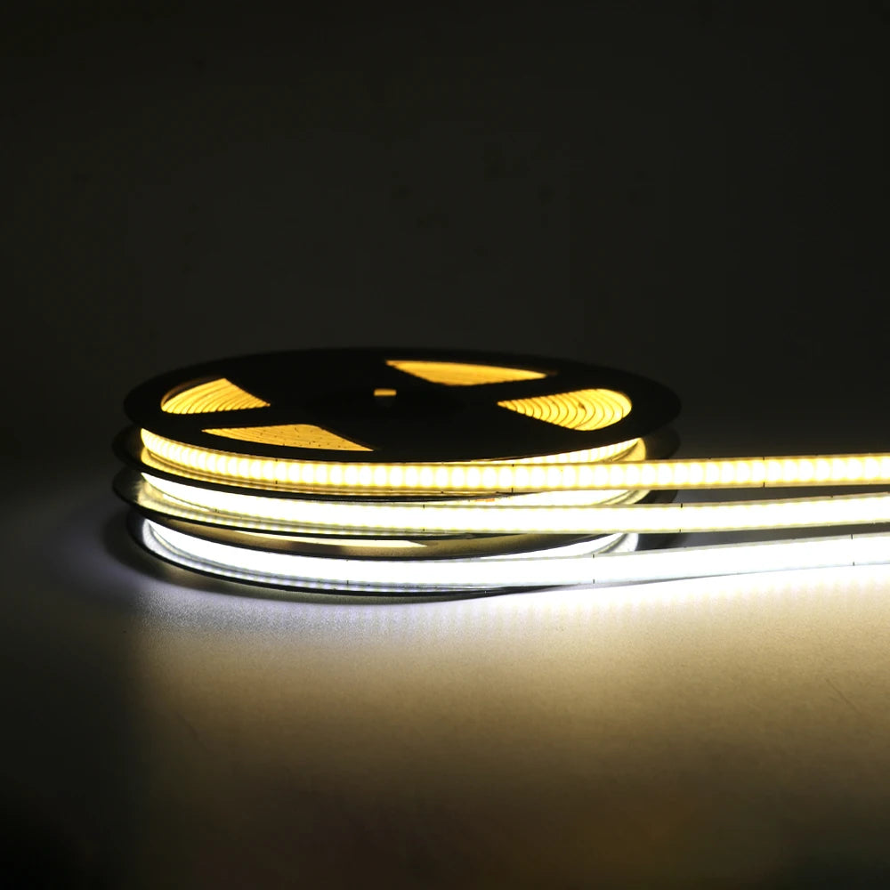 3mm 5mm 8mm PCB COB LED Strip 5V 12V 24V 320LEDs
