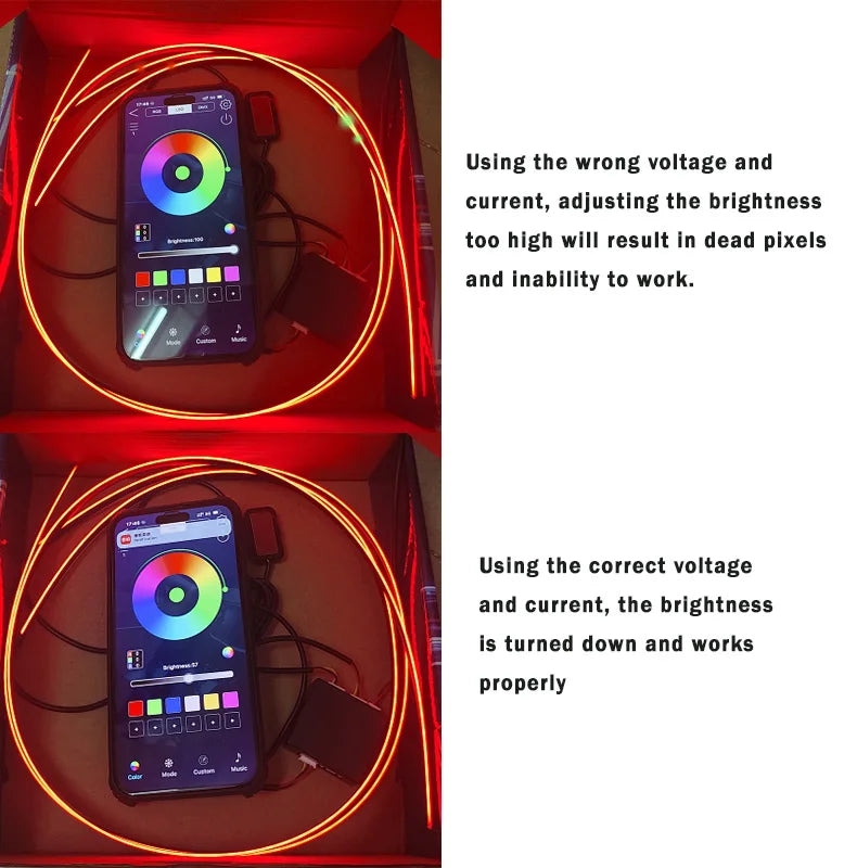 18 in 1 Led Car Ambient Lights 213 64 Color RGB
