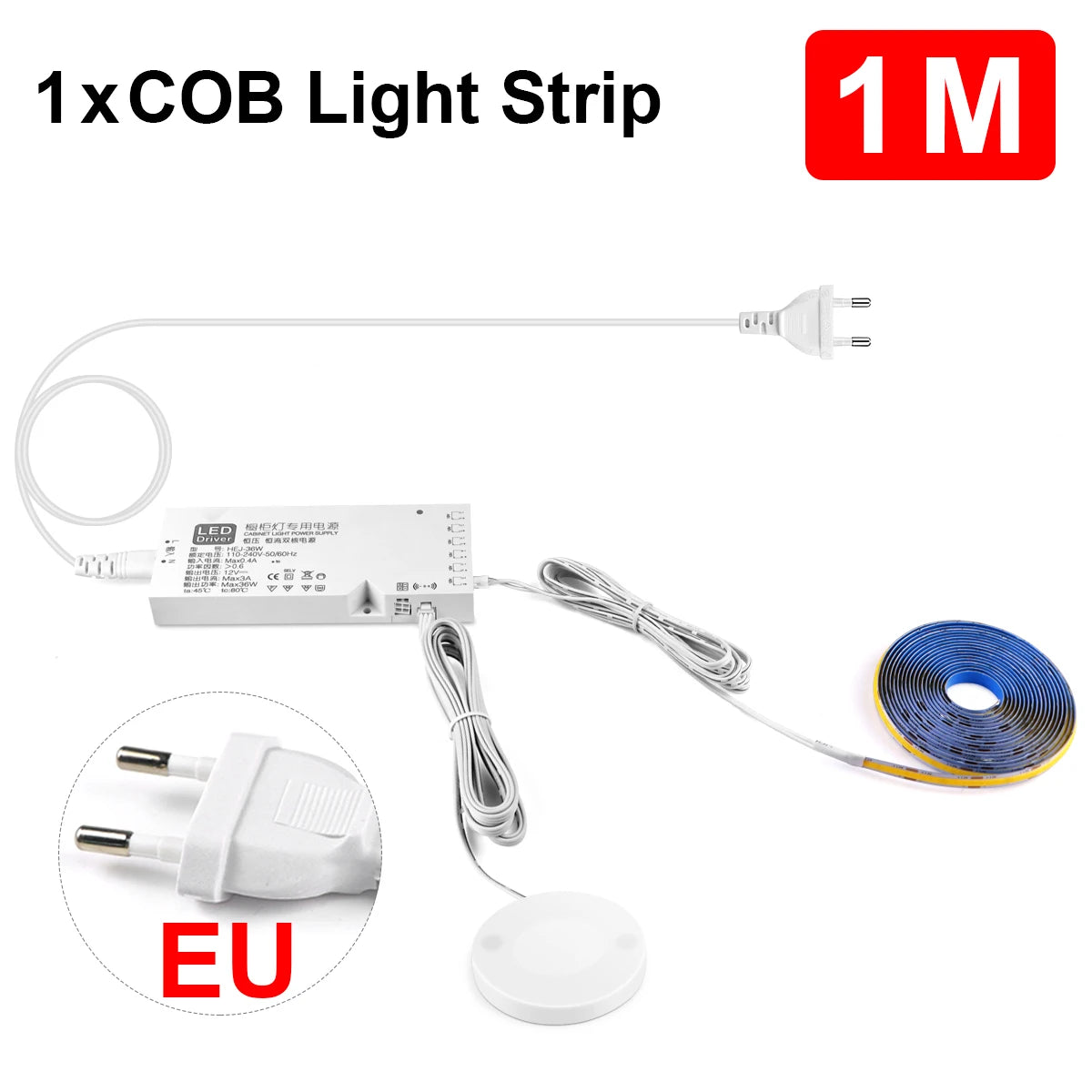 Smart Penetrable Wood COB LED Strip Touch Sensor Light