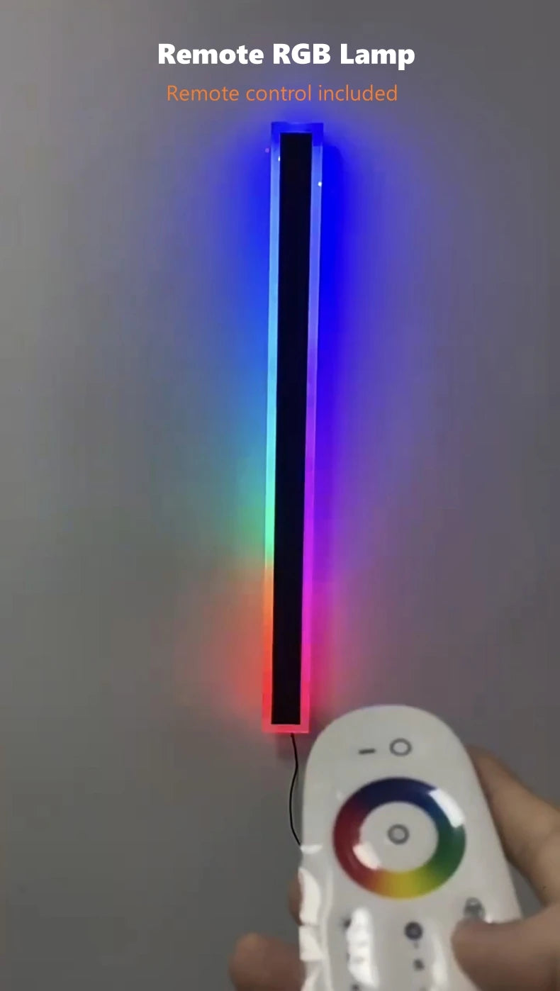 Outdoor Long Strip RGB LED Wall Lamp Remote/Tuya WiFi APP