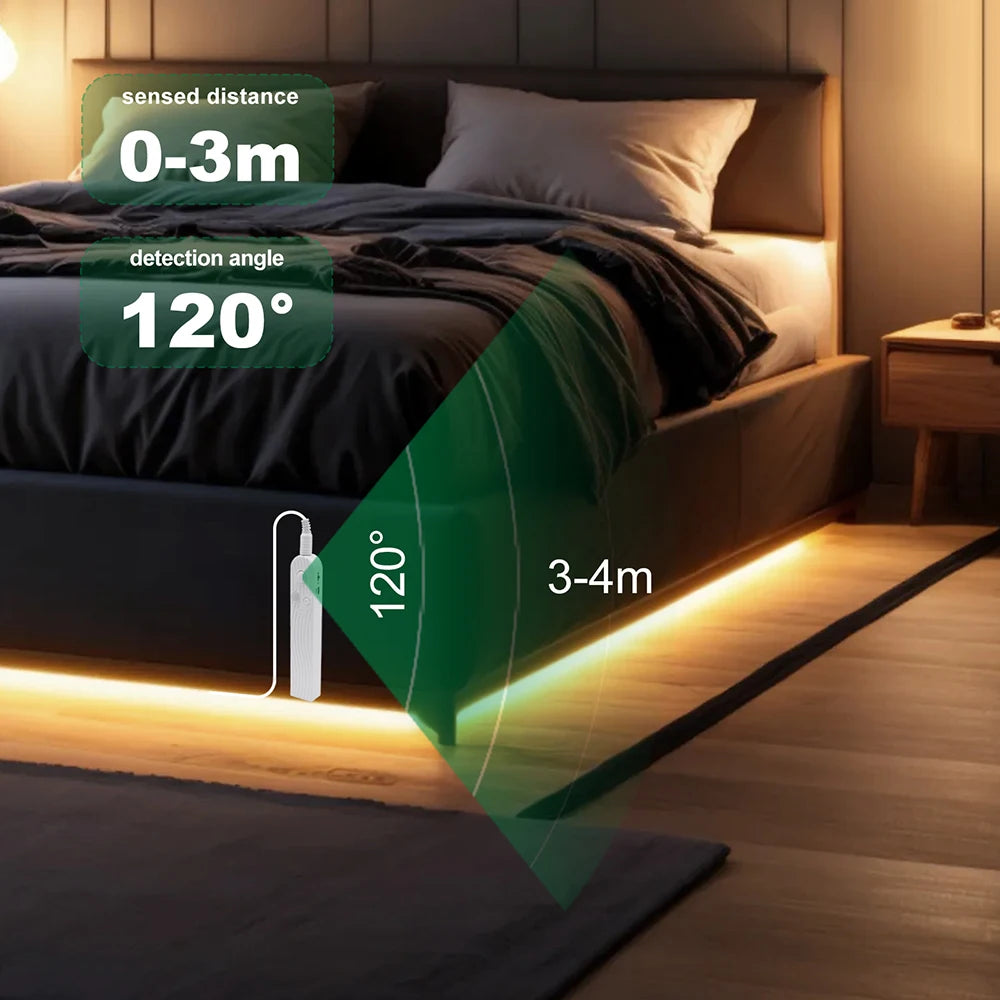 5V 3mm 5mm 8mm COB LED Strip Lights USB Motion Sensor