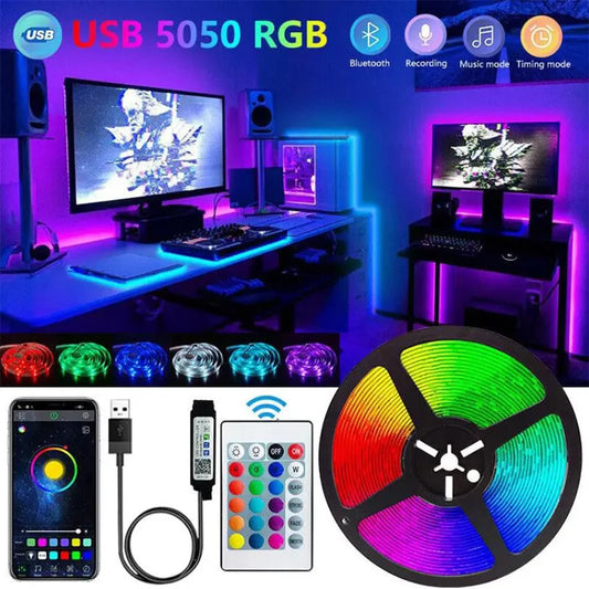 Bluetooth LED Strip Lights SMD 5050 RGB APP Remote Control