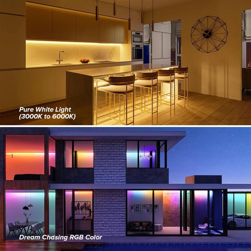 COB RGB+CCT LED Strip Flexible Dimmable Room Liner Light