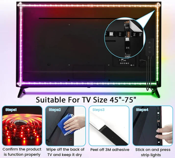 DC 5V USB 1 Meter LED Strip 5050 Waterproof RGB LED Light