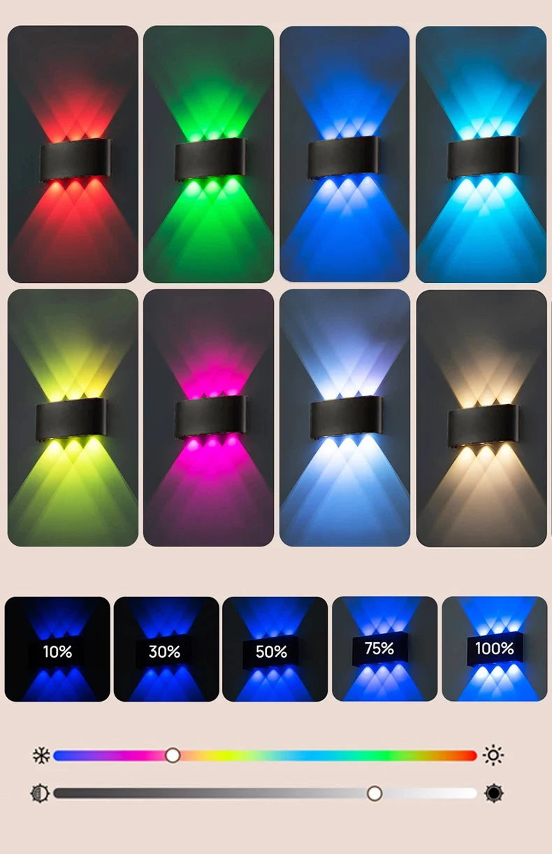 Smart RGB Outdoor Light,2700K-6500K Ambience Wall Lights