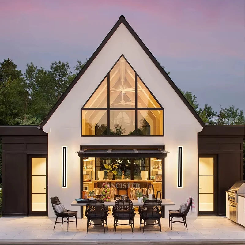 Outdoor waterproof IP65LED long strip wall lamp modern