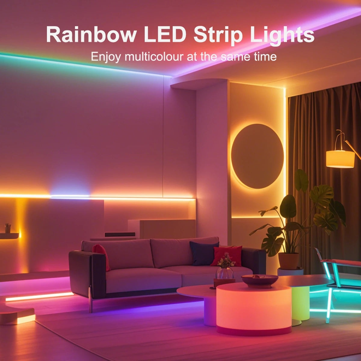Smart WiFi and Bluetooth RGBIC Neon LED Strip Lights