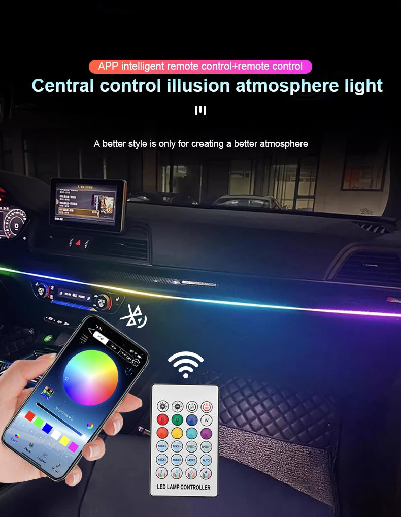 Led Streamer Car Ambient Light Full Color RGB Strip