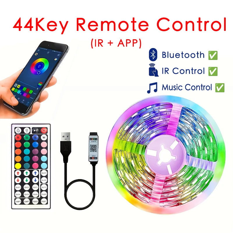 USB LED Strip Light APP Control IR Bluetooth Tape