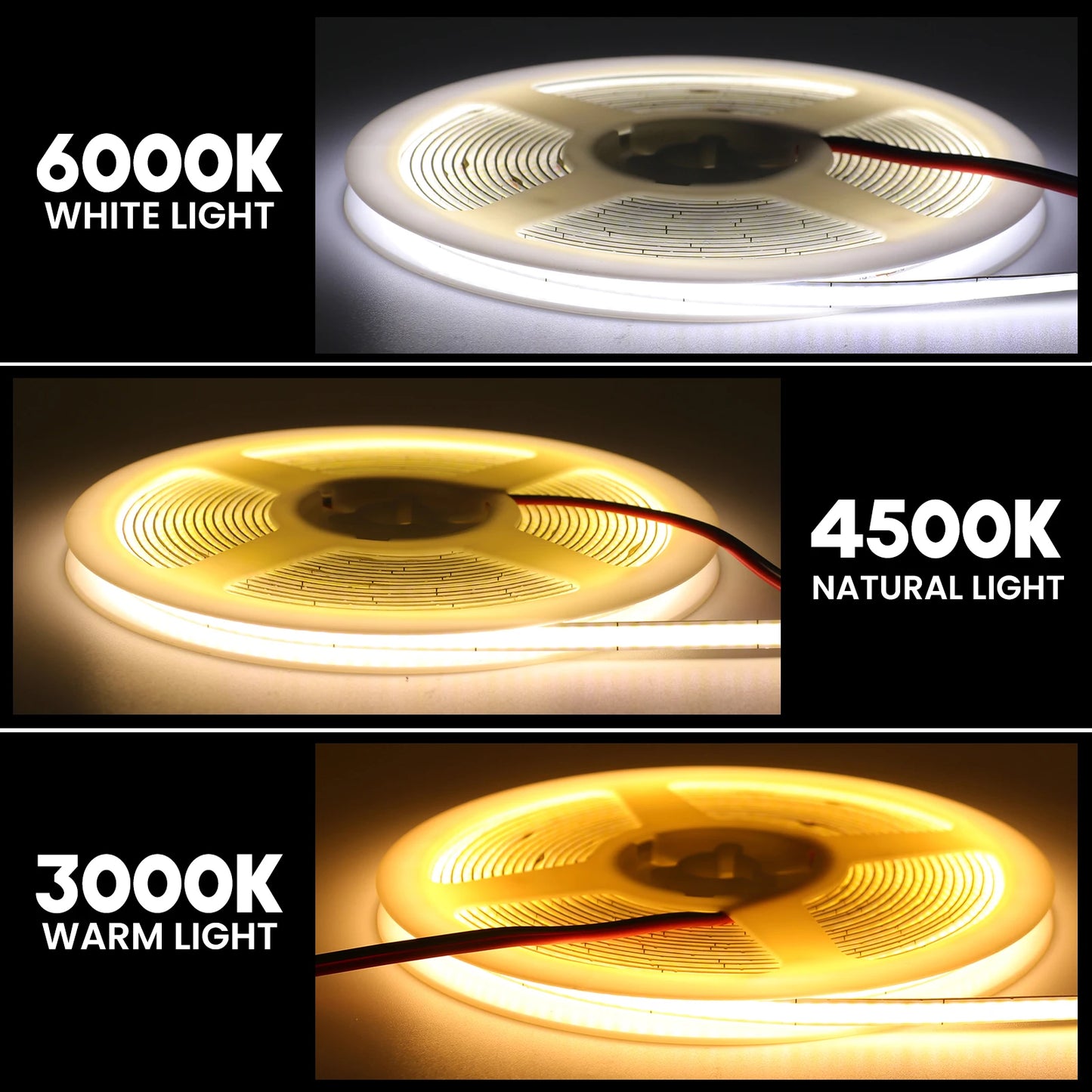 DC 5V 12V COB LED Strip  COB LED Tape Light Bar Lighting