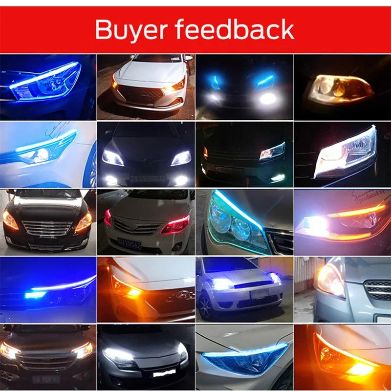 Led Guide Strip Headlight for Car Daytime Running Lights