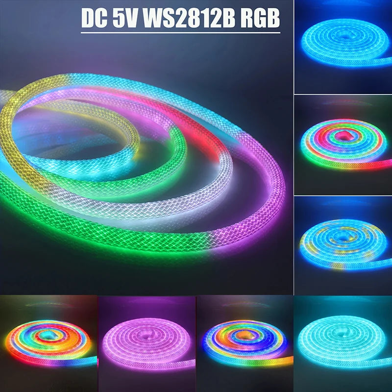 360 Degree Round Reticulate Neon LED Strip with Remote Control