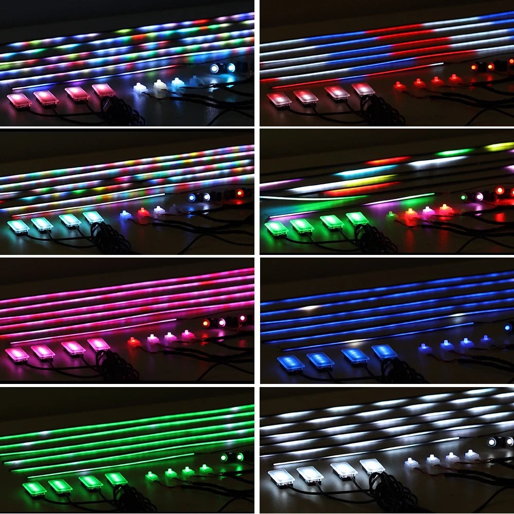 18 in 1 Car Ambient Light For BMW 64 Colors RGB LED Neon Strip
