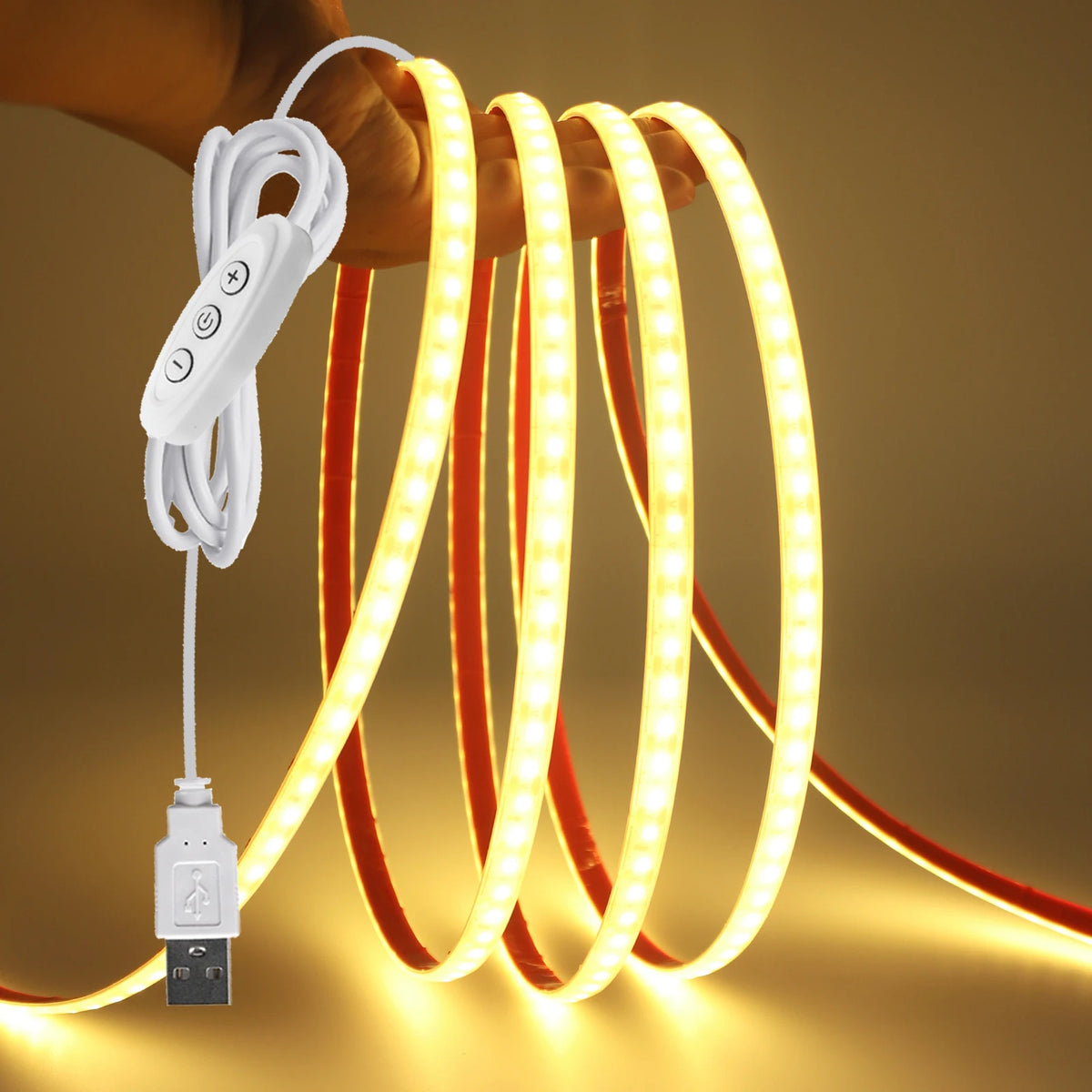 IP68 Waterproof 5V USB LED Strip with 3Key Dimmer SMD 2835 120LEDs